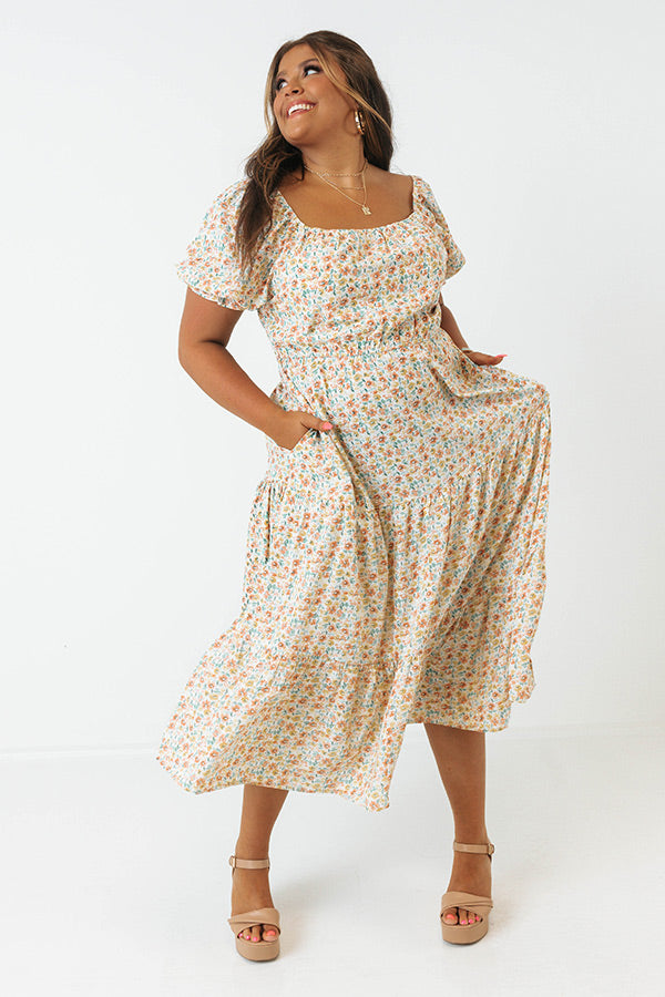 Everyday Excitement Floral Midi Curves Image - 4