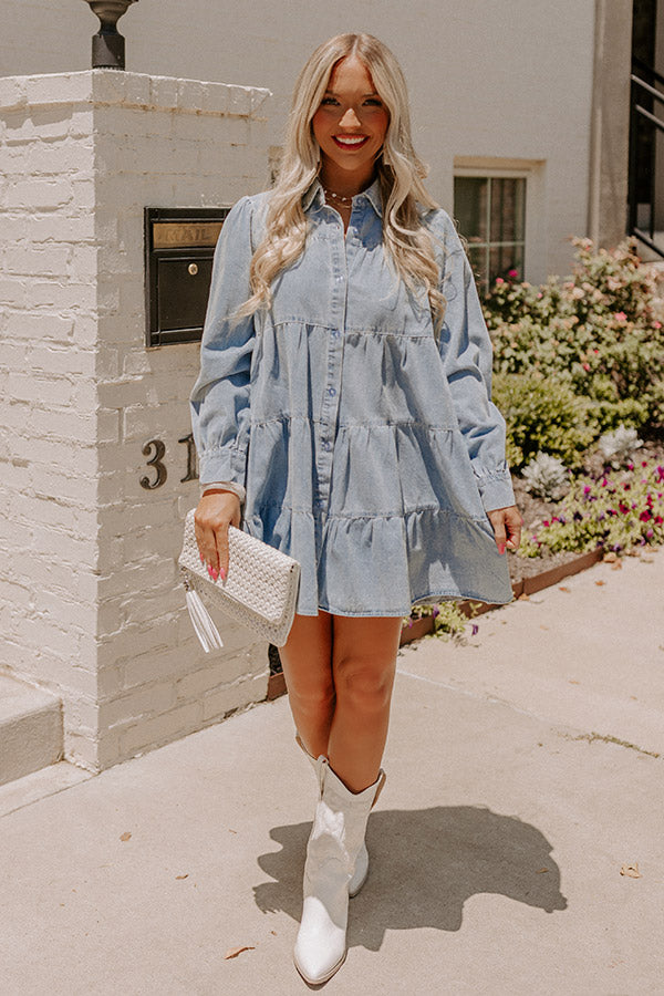 Life Lessons Chambray Dress • Impressions Online Boutique