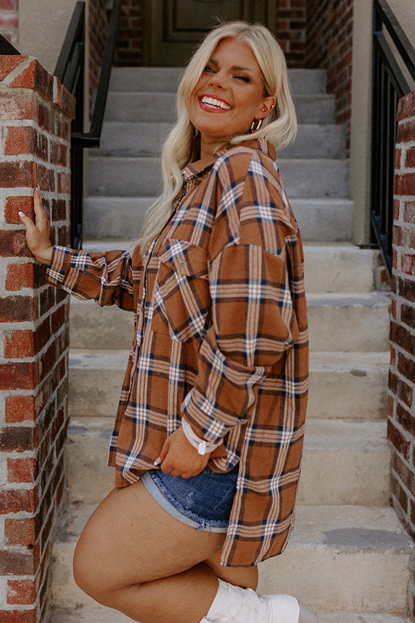 Fall Perfection Plaid Button Up Curves Image - 4