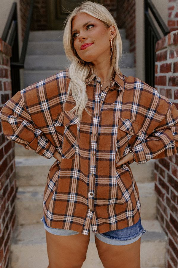 Fall Perfection Plaid Button Up Curves Image - 3