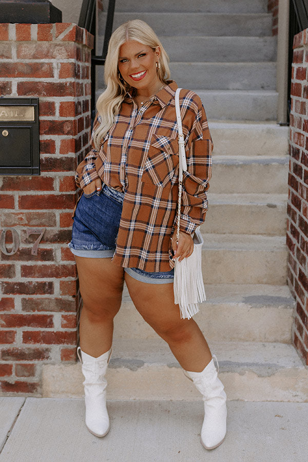 Fall Perfection Plaid Button Up Curves Image - 2