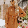 Spiced Latte Love Corduroy Dress In Camel Image - 1