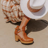 The Concord Faux Leather Heel In Camel Image - 1