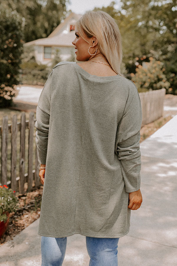 Cozy Zone Shift Tunic In Pear Curves Image - 4