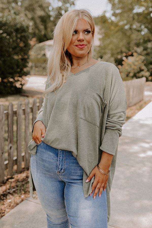 Cozy Zone Shift Tunic In Pear Curves Image - 2