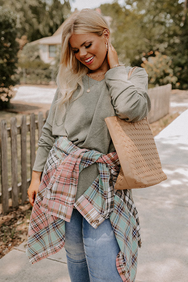 Cozy Zone Shift Tunic In Pear Curves Image - 5