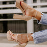 The Daisy Jane Faux Suede Heel In Iced Latte Image - 1