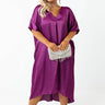 Fill Up Your Cup Satin Midi In Royal Lilac Curves Image - 1