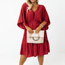 Dawn Of Time Ruffle Dress In Aurora Red Curves Image - 1