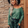 Lean Into Me Shift Top In Hunter Green Image - 1