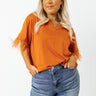 Point The Way Feather Shift Top In Pumpkin Curves Image - 1