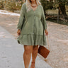 Austin City Sweetness Shift Dress In Sage Curves Image - 1