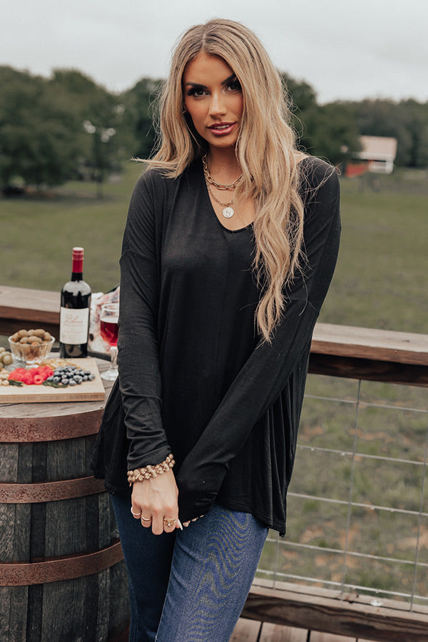 Lean Into Me Shift Top In Black Image - 5