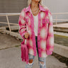 Coffee And Smiles Plaid Jacket In Pink Image - 1