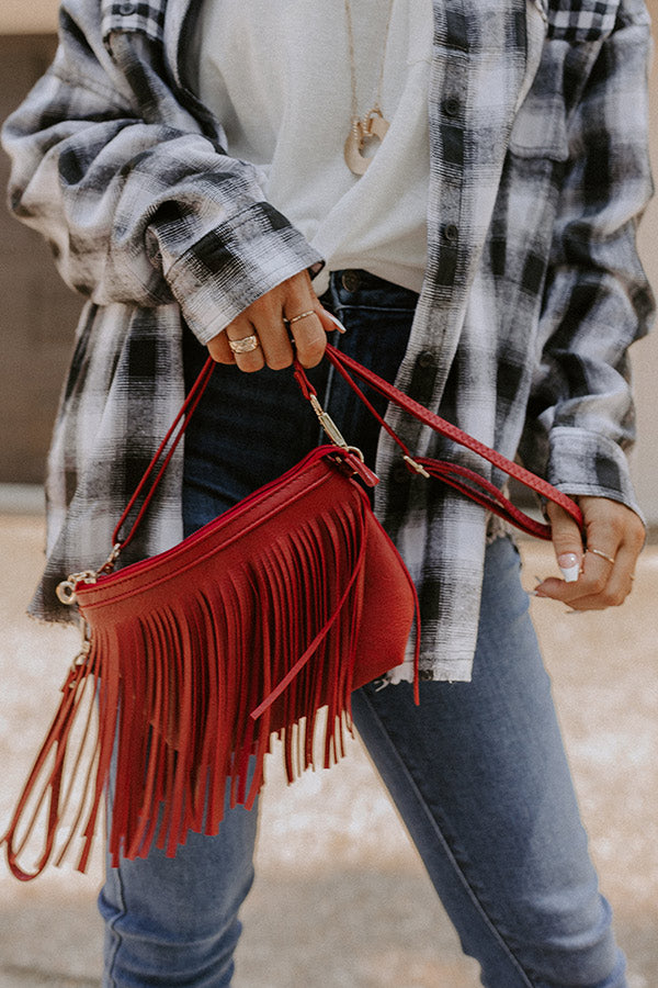Right On Cue Fringe Purse In Tan • Impressions Online Boutique