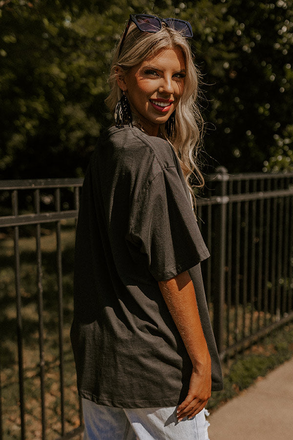 Long Live Distressed Tee In Vintage Black Image - 1