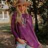 Put You First Waffle Knit Top In Purple Image - 1