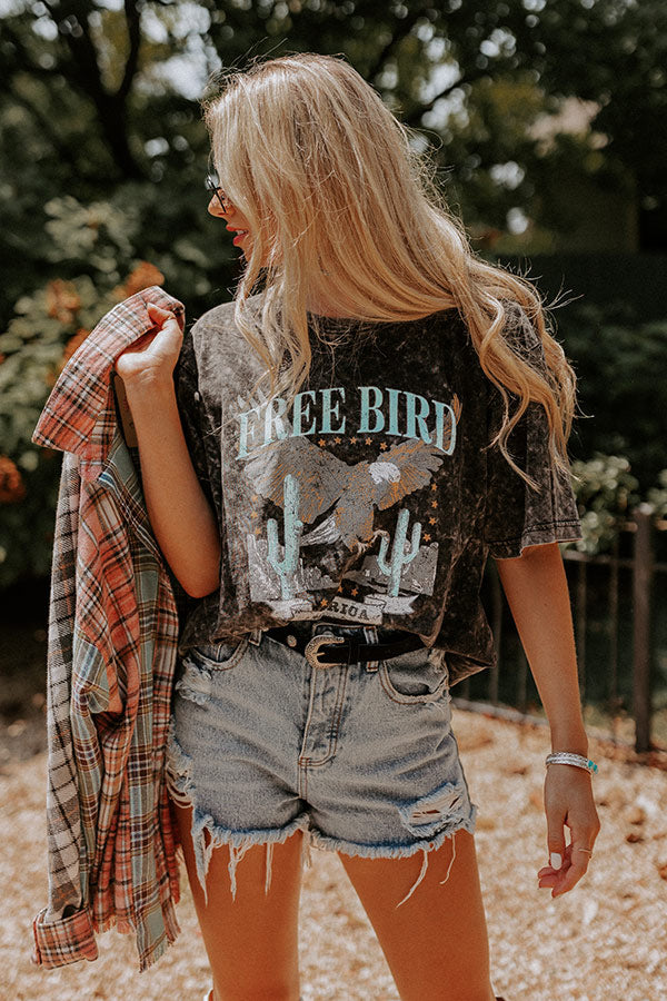 Free Bird America Mineral Wash Graphic Tee • Impressions Online Boutique