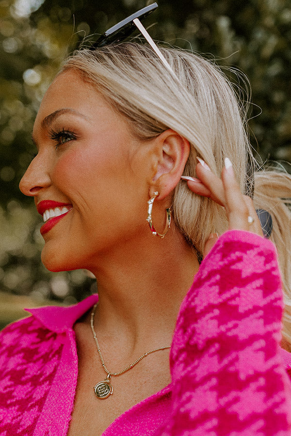 Kendra Scott Joelle Hoop Earrings In White Crystal Image - 3