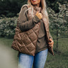 Fireside Divine Quilted Vest In Mocha Curves Image - 1