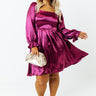 Address The Room Babydoll Dress in Purple Curves Image - 1