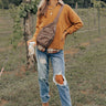 West Virginia Smiles Sweater In Light Camel Image - 1