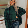 Cozy Memories Flannel In Hunter Green Image - 1