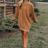 Cozy Memories Sweater Dress In Light Camel Image - 1