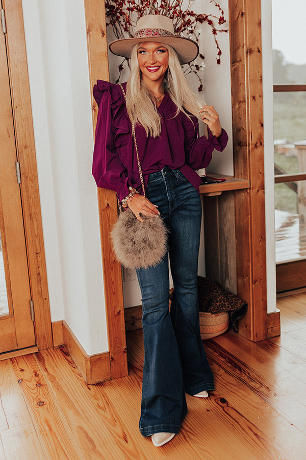 Coming In First Place Shift Top In Dark Purple Image - 2