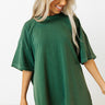 Figure Out Life Oversized Tee In Hunter Green Image - 1