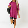 Figure Out Life Oversized Tee In Berry Image - 1