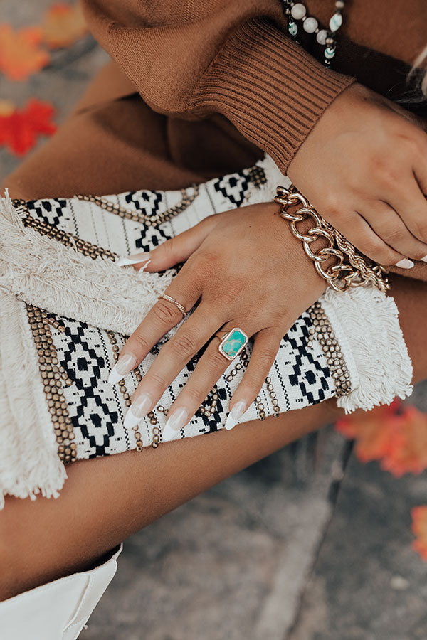 Chasing Love Ring Set In Turquoise Image - 4