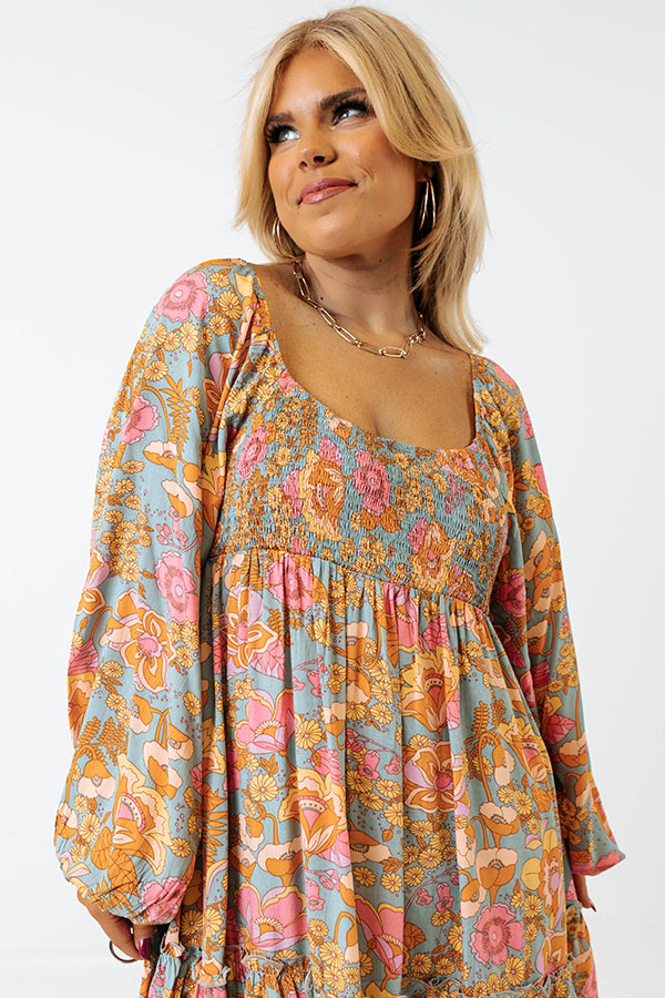 Upbeat Days Floral Babydoll Dress Curves Image - 5