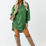 Coffee And Casual Oversized Satin Tunic Image - 1