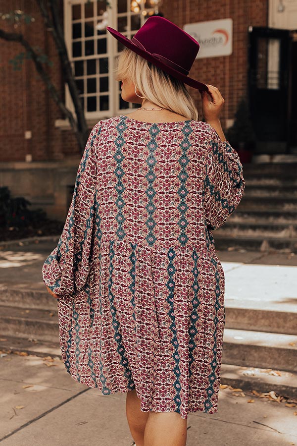 Maple Grove Shift Dress In Teal Curves Image - 5