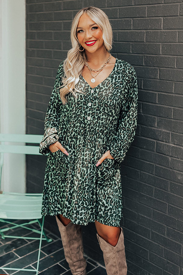 Keepin’ it Sassy! Dress | Velvet Leopard Shift Dress main image 1