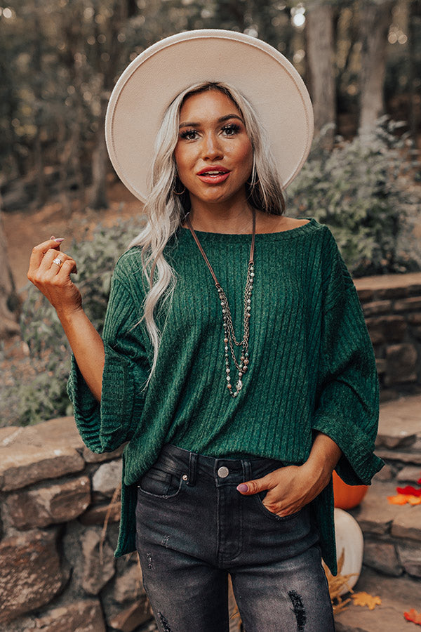 Smooth Terrain Shift Top In Hunter Green Image - 1