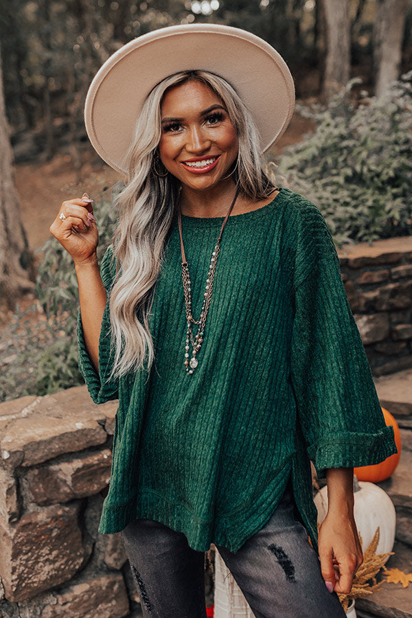 Smooth Terrain Shift Top In Hunter Green Image - 2