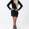 Keeping It On Brand Ribbed Dress In Black Image - 1