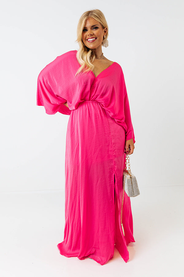 Pretty In Palisades Maxi in Hot Pink Curves Image - 2