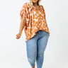 Chic A La Mode Floral Shift Top In Camel Curves Image - 1