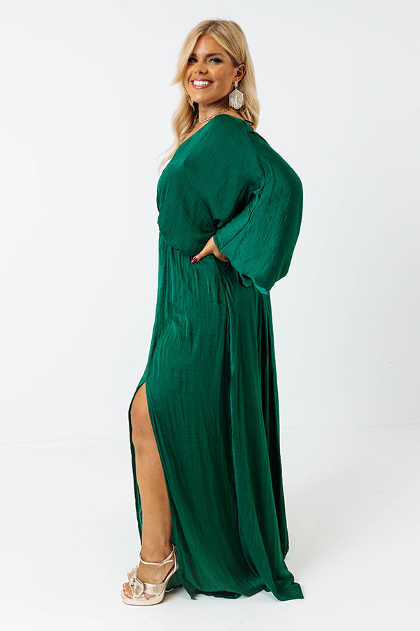 Pretty In Palisades Maxi in Hunter Green Curves Image - 4