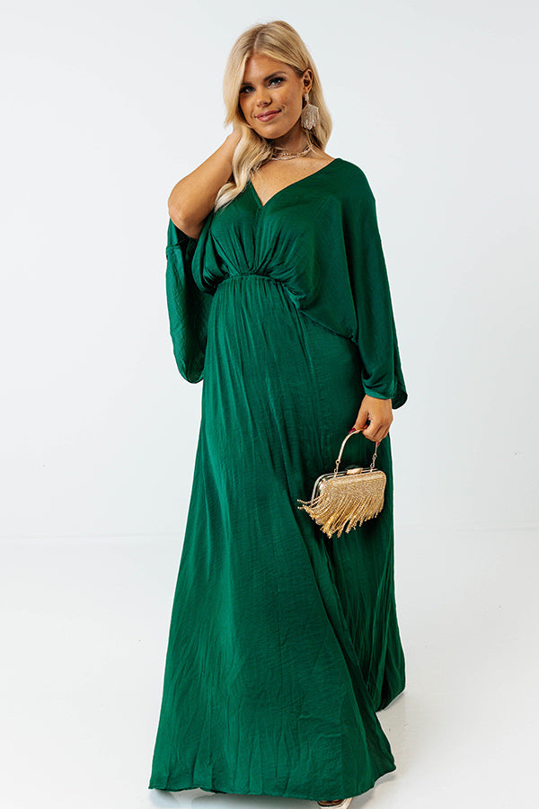 Pretty In Palisades Maxi in Hunter Green Curves Image - 3
