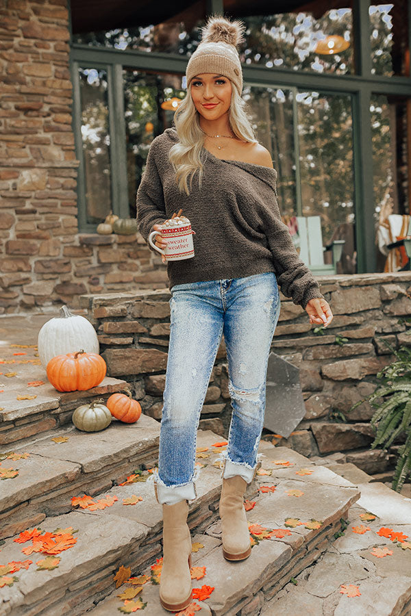 Cozy On Up Sweater in Martini Olive