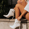 The Seya Faux Leather Bootie In Ivory Image - 1