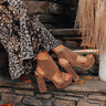 The Haynes Faux Suede Heel In Brown Image - 1