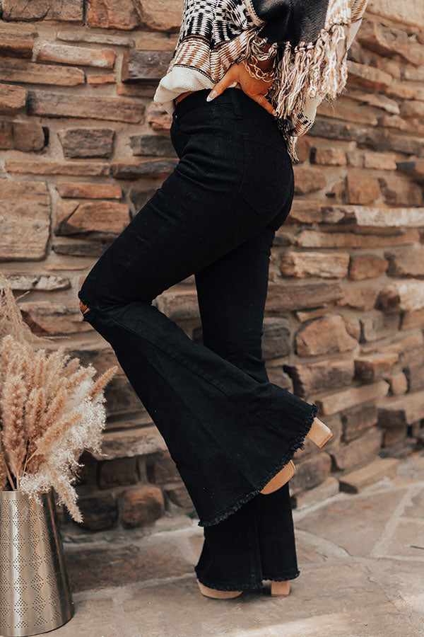 The Steele High Waist Flare In Black • Impressions Online Boutique