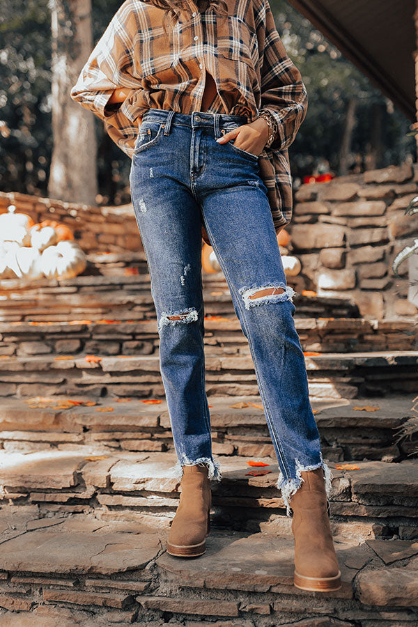 The Griffen High Waist Distressed Ankle Jean
