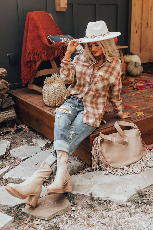 Overcome The Odds Flannel In Rust Image - 1