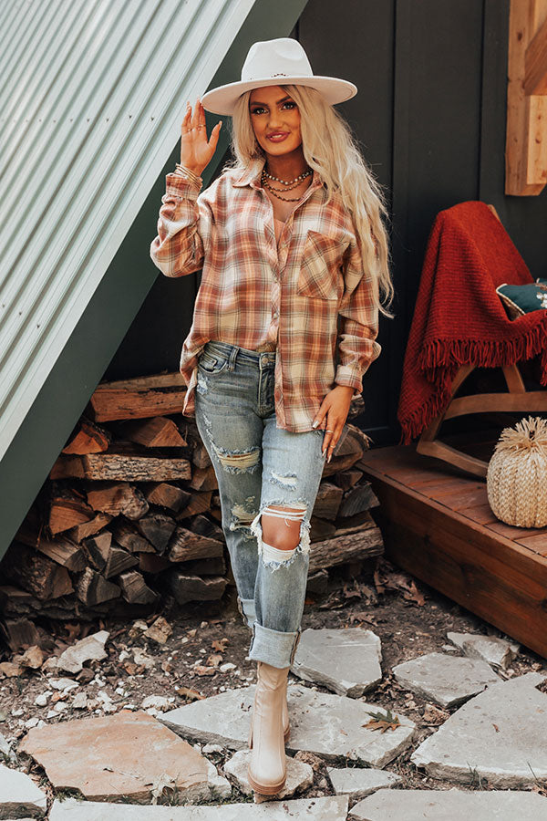 Overcome The Odds Flannel In Rust Image - 3